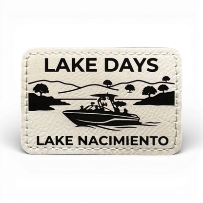 Custom Laser Engraved Leatherette Patches - 3" x 2" with Adhesive or Velcro Backing