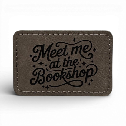 Custom Laser Engraved Leatherette Patches - 3" x 2" with Adhesive or Velcro Backing