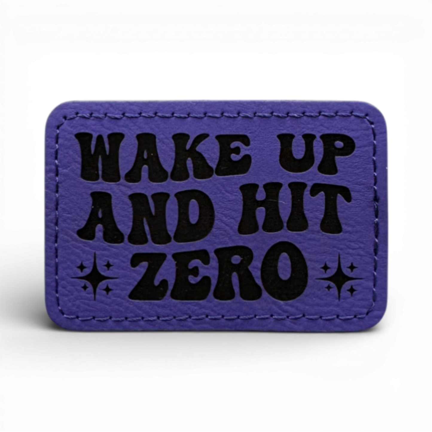 Custom Laser Engraved Leatherette Patches - 3" x 2" with Adhesive or Velcro Backing