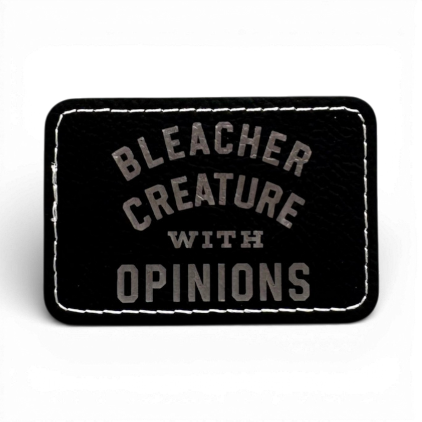 Custom Laser Engraved Leatherette Patches - 3" x 2" with Adhesive or Velcro Backing