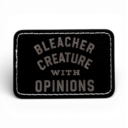 Custom Laser Engraved Leatherette Patches - 3" x 2" with Adhesive or Velcro Backing