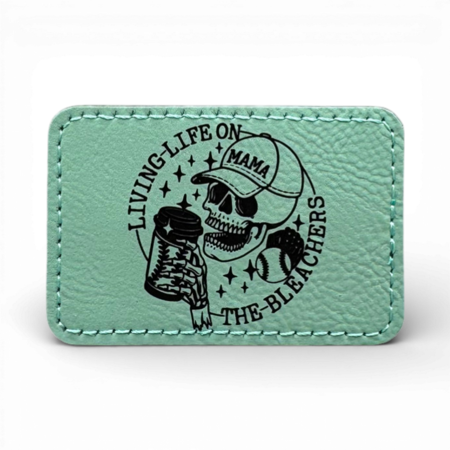 Custom Laser Engraved Leatherette Patches - 3" x 2" with Adhesive or Velcro Backing