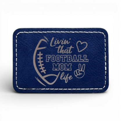 Custom Laser Engraved Leatherette Patches - 3" x 2" with Adhesive or Velcro Backing