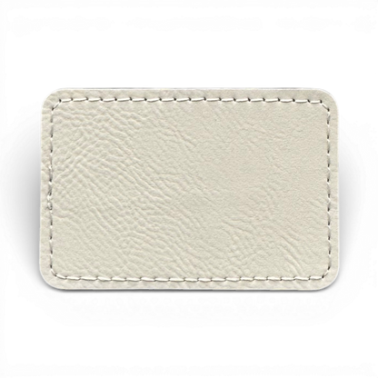 Custom Laser Engraved Leatherette Patches - 3" x 2" with Adhesive or Velcro Backing