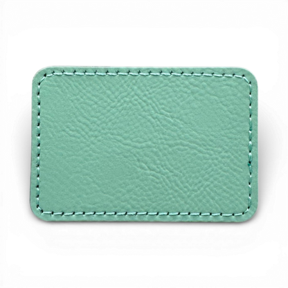 Custom Laser Engraved Leatherette Patches - 3" x 2" with Adhesive or Velcro Backing