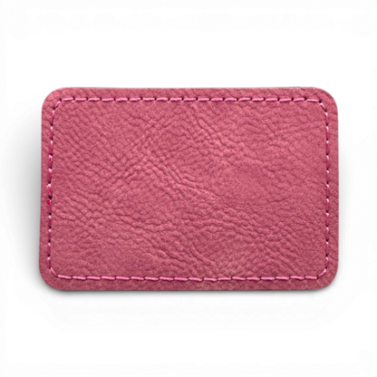 Custom Laser Engraved Leatherette Patches - 3" x 2" with Adhesive or Velcro Backing