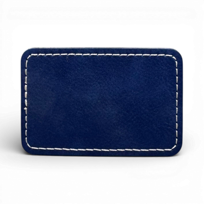 Custom Laser Engraved Leatherette Patches - 3" x 2" with Adhesive or Velcro Backing