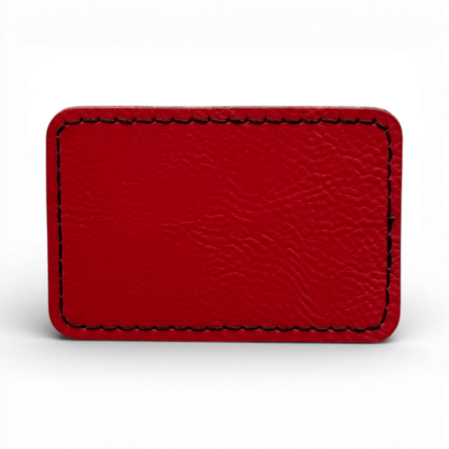 Custom Laser Engraved Leatherette Patches - 3" x 2" with Adhesive or Velcro Backing