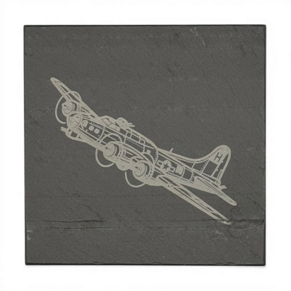 4-Piece American Heritage Hand-Cut Slate Coaster Set