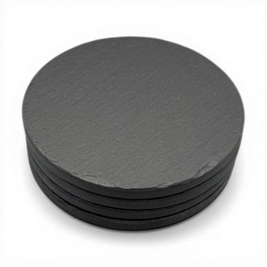 4-Piece American Heritage Hand-Cut Slate Coaster Set