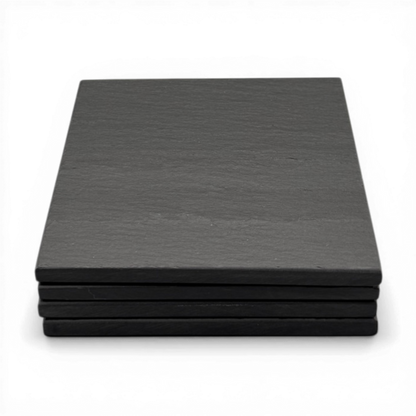 4-Piece American Heritage Hand-Cut Slate Coaster Set