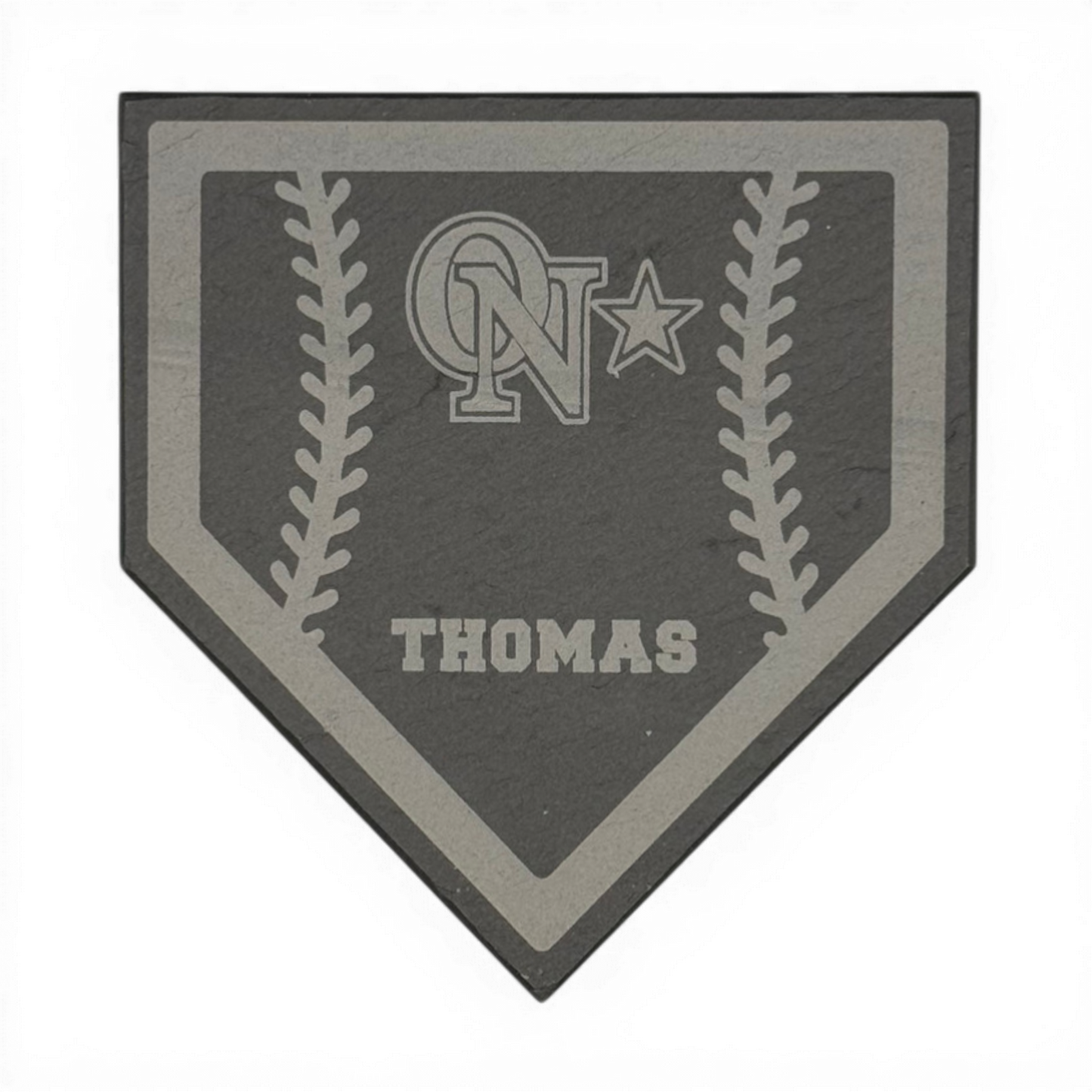 Artisan Baseball Themed Slate Coasters (4-Piece Set)