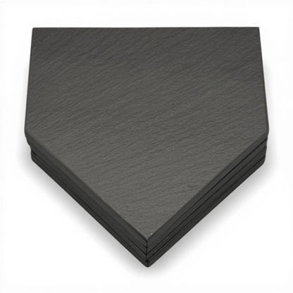 Artisan Baseball Themed Slate Coasters (4-Piece Set)