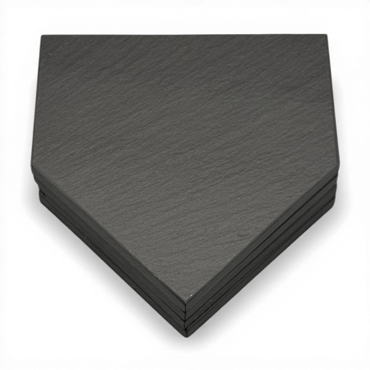 Artisan Baseball Themed Slate Coasters (4-Piece Set)