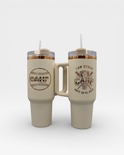Custom 40oz Copper-Plated Tumbler with Handle | The Ultimate Personalized Travel Mug