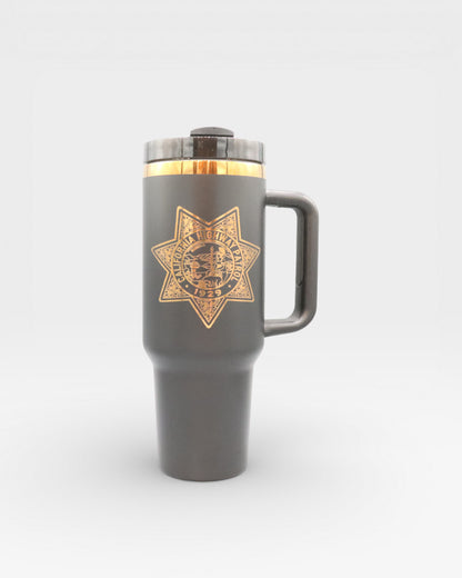Custom 40oz Copper-Plated Tumbler with Handle | The Ultimate Personalized Travel Mug