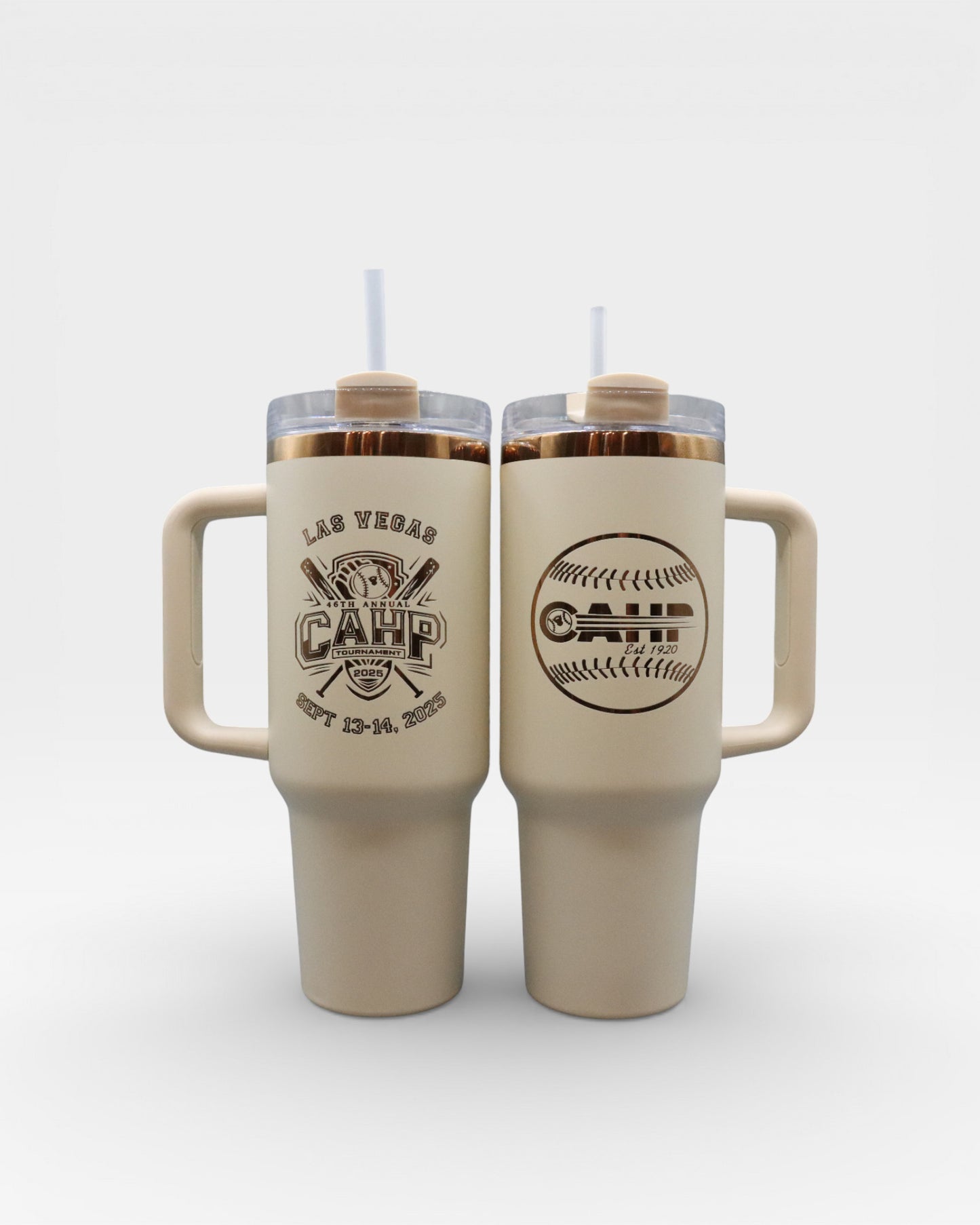 Custom 40oz Copper-Plated Tumbler with Handle | The Ultimate Personalized Travel Mug