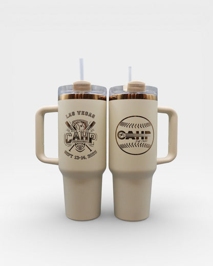 Custom 40oz Copper-Plated Tumbler with Handle | The Ultimate Personalized Travel Mug
