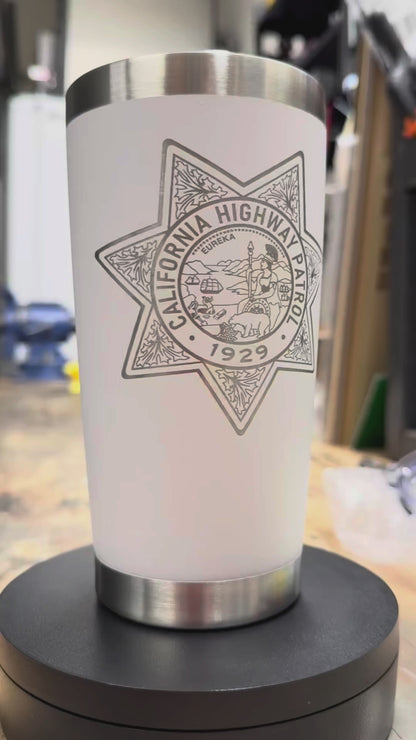 Custom Laser Engraved 20oz Insulated Tumbler | Personalized Travel Mug