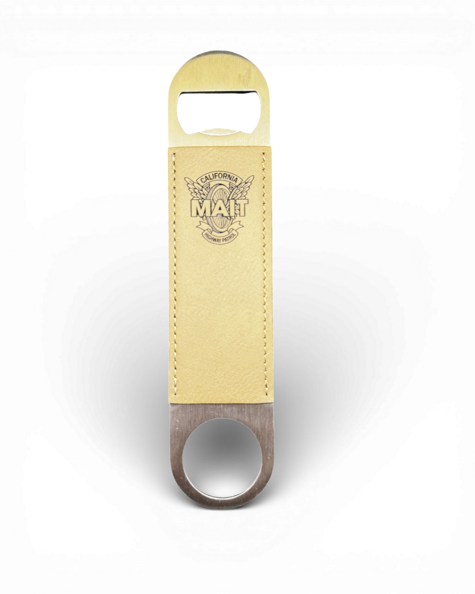 Custom laser engraved bottle opener.
